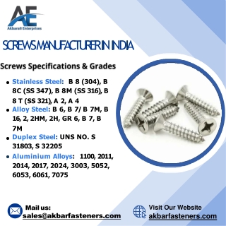 Stud bolts | Screw | Washers | Anchor Bolt