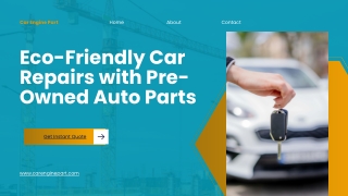 Reliable Used Auto Parts at Competitive Prices – Shop Now