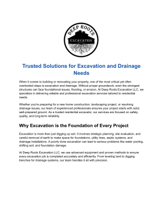 Expert Trench Services in Ohio