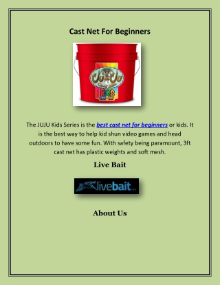 Cast Net For Beginners, livebait.com