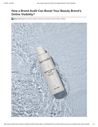 How a Brand Audit Can Boost Your Beauty Brand’s Online Visibility