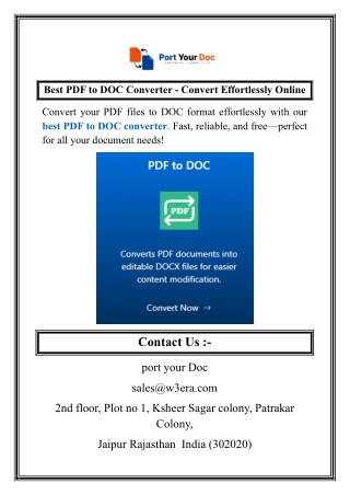 Best PDF to DOC Converter  Convert Effortlessly Online