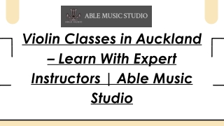 Violin Classes in Auckland – Learn with Expert Instructors  Able Music Studio