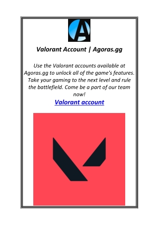 Valorant Account | Agoras.gg