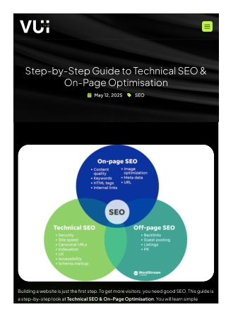 Step-by-Step Guide to Technical SEO & On-Page Optimisation
