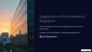 Legalization of Documents in Singapore