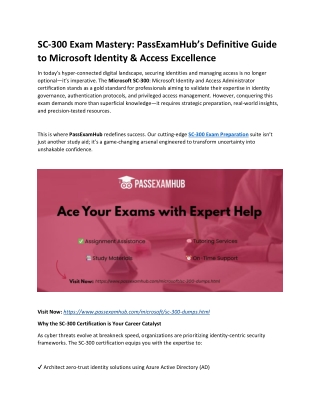 Crack the SC-300 Exam Like a Pro with PassExamHub’s Insider Strategies