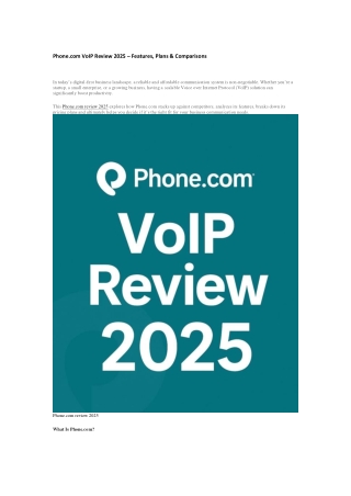 Phone.com VoIP Review 2025