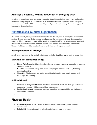 Amethyst_ Meaning, Healing Properties & Everyday Uses