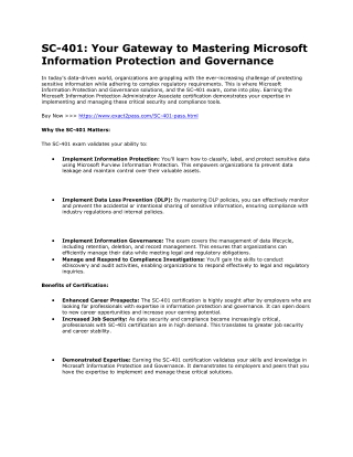 SC-401 Your Gateway to Mastering Exams