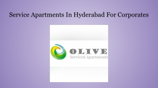 Service Apartments In Hyderabad For Corporates