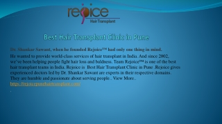 Best Hair Transplant Clinic in Pune