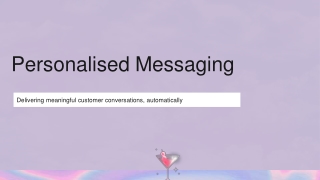Personalised Messaging at Scale with WhatsApp Chatbots