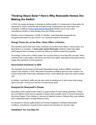 Thinking About Solar_ Here’s Why Newcastle Homes Are Making the Switch