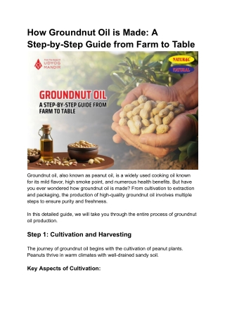 How Groundnut Oil is Made_ A Step-by-Step Guide from Farm to Table