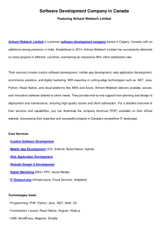 Arihant_Webtech_Limited_Software_Development_Canada