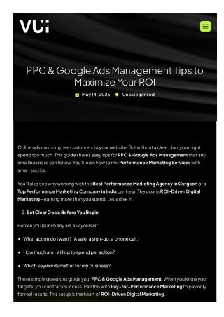 PPC & Google Ads Management Tips to Maximize Your ROI