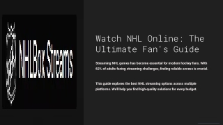 watch NHL online