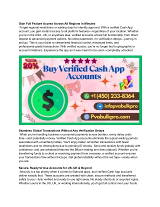 Unlock Buy Verified Cash App Accounts Instantly– International Users