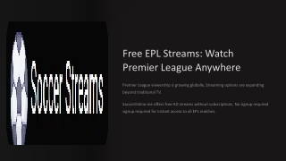 Free EPL Streams