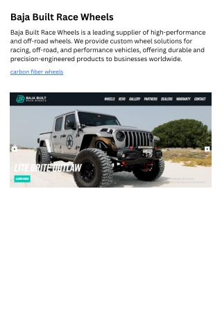 Baja Built Race Wheels