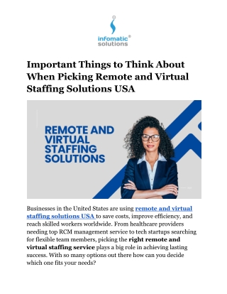 Remote and Virtual Staffing Solutions USA