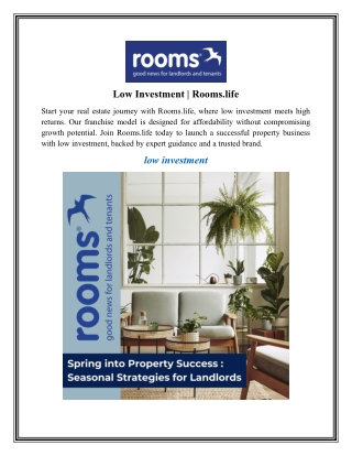 Low Investment  Rooms.life