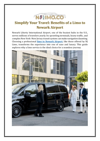 Simplify Your Travel: Benefits of a Limo to Newark Airport