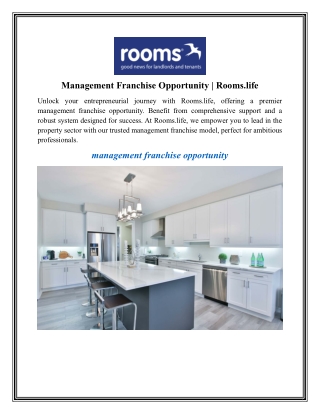 Management Franchise Opportunity Rooms.life