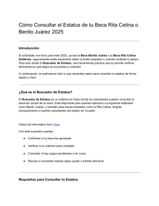 Cómo Consultar el Estatus