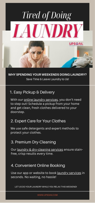 Tired of Spending Your Weekends Doing Laundry? Save Time & Leave Laundry to Us!