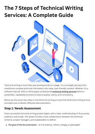The 7 Steps of Technical Writing Services - A Complete Guide