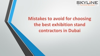 Mistakes to avoid for choosing the best exhibition stand contractors in Dubai