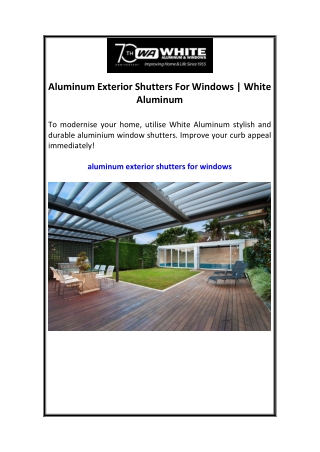 Aluminum Exterior Shutters For Windows  White Aluminum