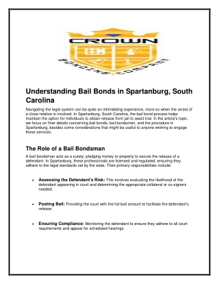 Bondsman Greenville SC – Integrity for the Upstate.