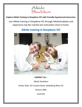 Explore Aikido Training in Deepdene VIC with Friendly Experienced Instructors