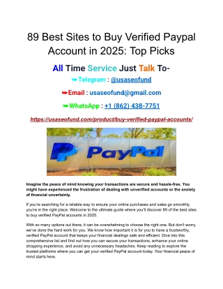 89 Best Sites to Buy Verified Paypal Account in 2025_ Top Picks