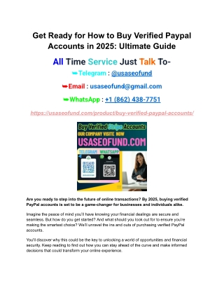 Get Ready for How to Buy Verified Paypal Accounts in 2025_ Ultimate Guide