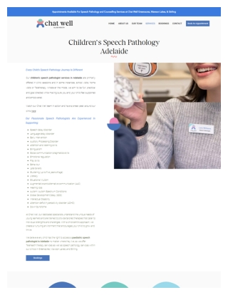 Paediatric Speech Pathologist Adelaide |Chat Well Allied Health