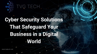 Cybersecurity Solutions Protecting Your Digital World