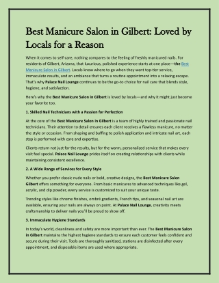 Best Manicure Salon in Gilbert