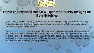 Fierce and Fearless Hellcat & Tiger Embroidery Designs for Bold Stitching
