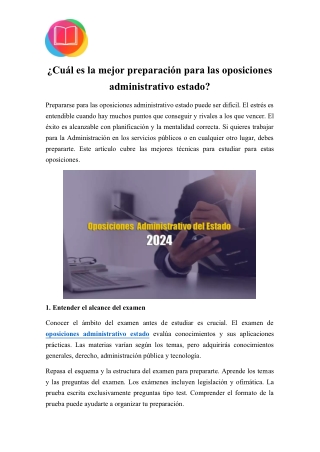 ¿Cuál es la mejor preparación para las oposiciones administrativo estado