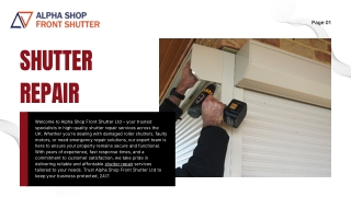 Shutter Repair In London - Alpha Shop Fronts Shutter