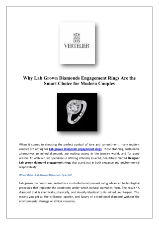 Lab Grown Diamond Necklace | VERTELIER