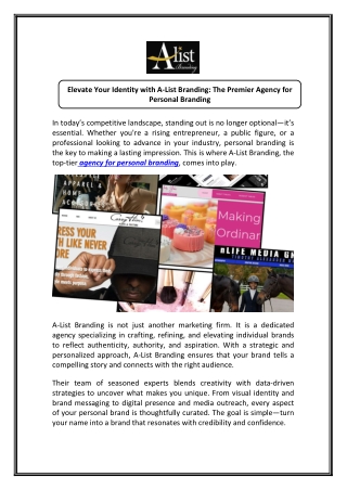 Stand Out Boldly with Agency for Personal Branding Now