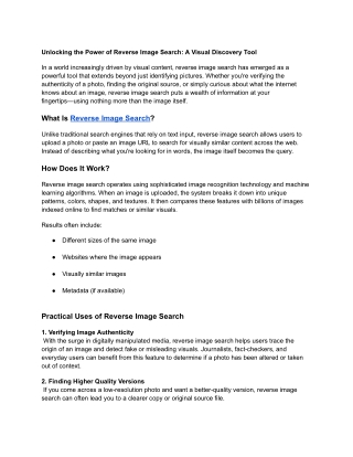 Reverse image search