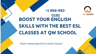 Spoken English Classes Near Me – QW School | Call  1 866-983-0192