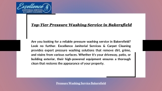 Top-Tier Pressure Washing Service in Bakersfield