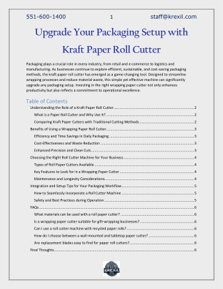 Upgrade Your Packaging Setup with Kraft Paper Roll Cutter